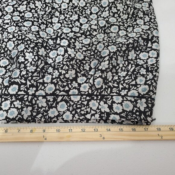 Loft Womens Black Floral Jacquard Mini Skirt Size 14 Pockets Cottage Boho NWT - Picture 8 of 10